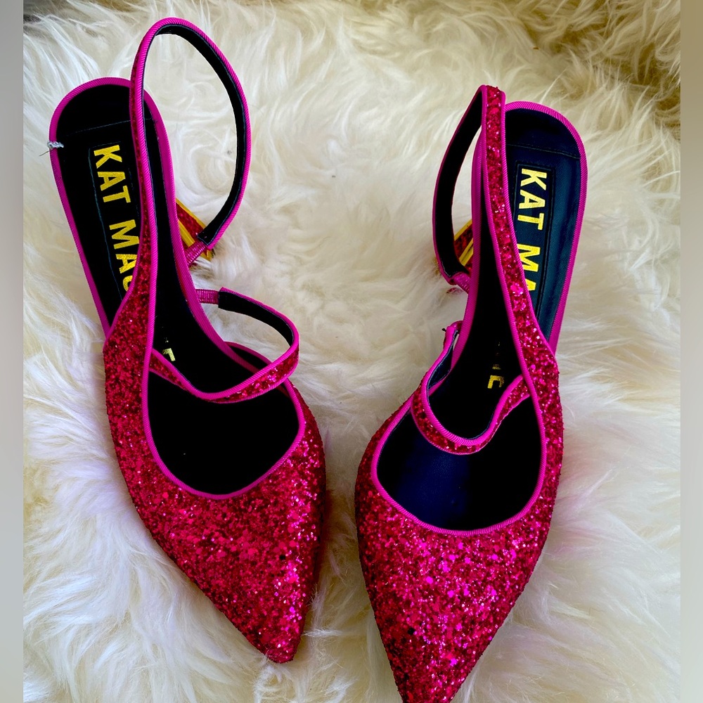 Pink glitter stilettos